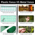 5x100ft Deer Fence Netting, Plastic Mesh Fence Heavy Duty Garden Fence Animal Barrier Garden Netting for Plants Fruit