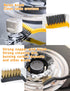 Kitchen Stove Gap Cleaning Brush Set, Hard-Bristled Nylon Scrub Brushes for Grease Grime (5 Pcs)