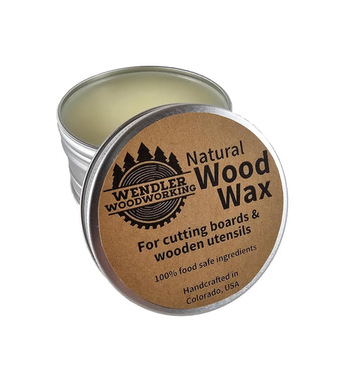 Natural Wood Wax for Cutting Boards, Wooden Utensils, Food Safe Conditioner, 2 oz