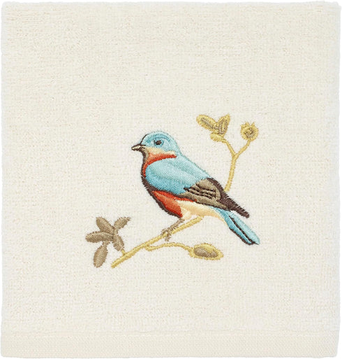 Avanti Linens Soft Cotton Washcloth - Gilded Birds Collection