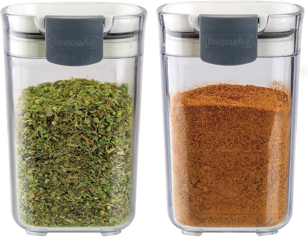 ProKeeper Seasoning & Spice Storage Containers Airtight, Clear, 2-Pack