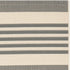 SAFAVIEH Courtyard Collection Accent Rug - 2' x 3'7", Grey & Bone, Stripe Design, Non-Shedding, Easy Care,