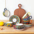 8.5 oz Set, Set 6, Henten Home Cappuccino Cup and Saucers Ceramic Coffee Cup of Bohemian Cup for Latte, Tea, Hot Cocoa