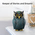 Buildopia Owl Figurine, Resin Animal Sculpture Statue for Home Decor, Bookshelf, Bedroom, Living Room, Office & Table