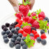 60 Woohome PCS Fake Fruit Fake Blueberries Fake Strawberries Simulation Fake Strawberry for Party Decor Home Kitchen