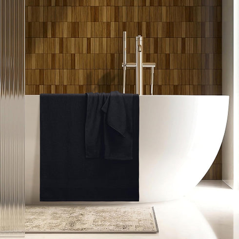 Belizzi Home 8 Set 100% 2 27x54, 2 16x28 4 13x13 Piece Towel Ring Spun Cotton, Bath Towels Hand Towels and Washcloths
