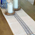 Market Place Gray Grain Sack Stripe Table Runner, 13" x 72", Farmhouse Style Gray and Cream Tabletop D cor
