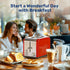 YSSOA Stainless Steel Toaster: 2 Slice with Extra Wide Slot, 6 Shade Settings, Red
