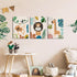 Set 3 12x16in AKWISH Safari Jungle Nursery Wall Decor of - Framed Animal Canvas Wall Art for Baby Room, Toddler Boy