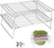 Sprouts Growing Rack 2-Tier 14 inch Shelf, Metal Foldable Plant Stand for