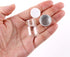 Mini Glass Bottles with Screw Caps, 5ml 24 Sets Aluminum Top Metal Lids, Tiny Vials Small Jars for DIY Storage, Art
