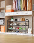 Closet, Closet 39.0" 3 Kitsure Extra-Long Shoe Rack for Shoe Organizer for Front Door Entrance, Stackable Shoe Shelf