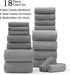 18 Set 6 Towels,6 6 Set Hailea Piece Family Bath Towel Include Bath Hand Towels and Washcloths Soft Bathroom Towel