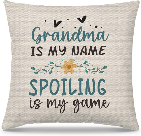 PUHEI Grandma Pillow Covers 18x18, Grandma Gifts from Grandchildren, Best Grandma Gifts, Grandma