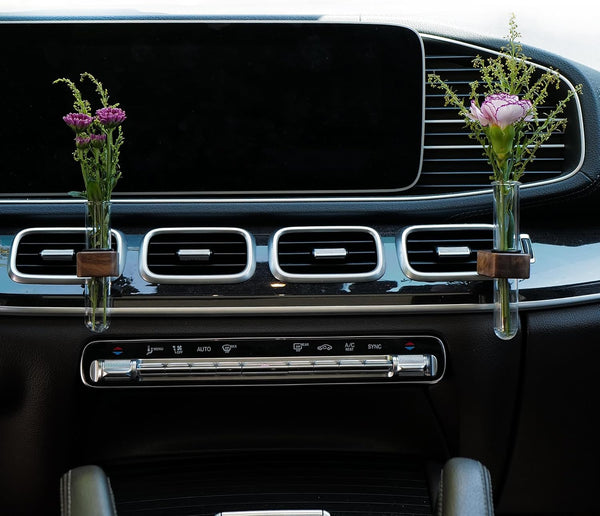 2 PCS Car Propagation Vase Vent Clip, Black Walnut Flower & Plants