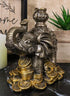 Ebros Small Feng Shui Elephant Carrying Wealth Pot - 4.25" Long Home Decor Accent Figurine