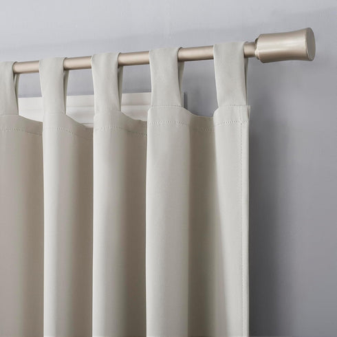 Sun Zero Easton Energy Saving Blackout Tab Top Curtain Panel, 40" x 84", Pearl