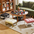 YD-JD139P Aibiju Small Footstool, Rectangle Ottoman with Faux Leather Padded Seat, Change Shoes Bench, Sofa Footrest