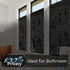 rabbitgoo Black Total Blackout Window Film, 35.4" x 78.7" Light Blocker for Sun Blocking and Privacy