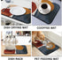 Coffee Bar Mat Rubber Dish Drying Mat for Kitchen Counter, Decorative Coffee Shop Accessories 23.5x15.5in