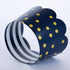 Navy Blue and Gold Cupcake Wrappers - 24 Count Reversible Party Decoration Supplies for Nautical Baby Shower, Military