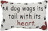 A Dog Wags Its Tail With Its Heart Throw Pillow - USA Made, 12-1/2 by 8-1/2-Inch