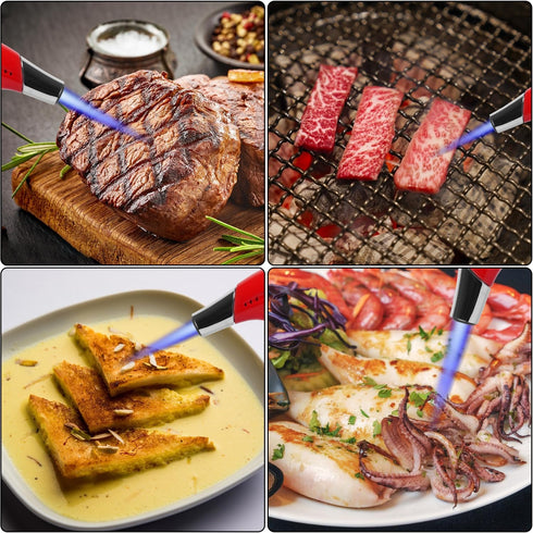 TBTEEK Butane Torch T901, Kitchen Torch with Safety Lock & Adjustable Flame for Cooking, BBQ, Baking, and DIY