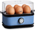 COOK WITH COLOR: 210 Watt Egg Cooker - 6 Egg Capacity with Rapid Cook Time, Auto Shut Off, and Measuring Cup.