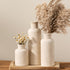 Set 3, Ceramic Vases of Whitewashed Neutral Flower Vases Home Decor, Pottery Rustic Farmhouse Decorative Vases Modern