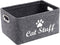 Felt Cat Toy Basket,Foldable Pet Toy Storage Bins with Handles, Pet Stuff