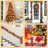 Geefuun 28PCS Christmas Tree Decorations: Red Glitter Poinsettias Artificial Flowers Ornaments with Clips, 3 Sizes