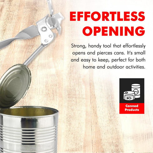 Chef Craft Select Can Opener with Tapper, 6.5 inches, Nickel Plated