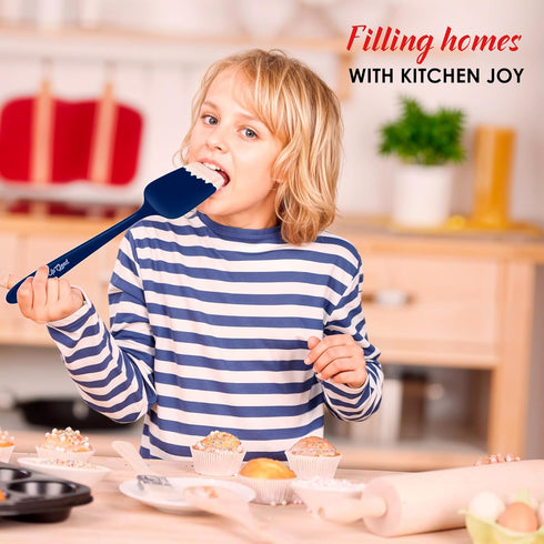 Silicone Spoon Spatula, 600ºF Heat-Resistant Non-Stick Rubber Spoonula, UpGood Kitchen Utensils, Blue