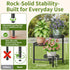NQW 3 Tier Metal Plant Stand Indoor Outdoor, Corner Tall Plant Shelf for Multiple Plants, Foldable Heavy Duty Plant