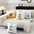 TAOSON Pack 2 18 18 Inch of Velvet Decorative Throw Pillow Covers White Patchwork with Black Striped Leather Pillow