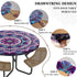 Round Fitted Outdoor Tableclothes with Umbrella Hole and Zippered Non Slip Coffee Table Cover Garden Bbq Gadgets