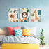 Set 3 12x16in AKWISH Safari Jungle Nursery Wall Decor of - Framed Animal Canvas Wall Art for Baby Room, Toddler Boy