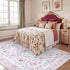5x7 Lahome Pink Floral Rugs for Bedroom Girls Soft Washable Non-Slip Living Room Rug Vintage Botanical Boho Flower