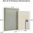 Set 2 Upgraded Decorative Books for Home Decor - Coffee Table Faux Books for Decoration, Linen Fake Book Storage Box