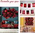 50PCS Red Neon Aesthetic Pictures Wall Collage Kit, Neon Red Photos Collections for Dorm Decors (Trendy Wall Prints)
