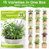 15-Pack 4,500+ Pack Herb Seeds Non-GMO Heirloom Seeds for Planting Indoor & Outdoor Herb Garden Kit with Basil