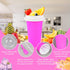 DIY Slushy Maker Cup - TIK TOK Magic Slushie Maker, Quick Frozen Smoothie Pinch Cup, Portable Squeeze Ice Cup, Pink