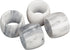Creative Home Set of 4 Natural Off-White Marble Napkin Rings for Party Decoration, 1.8" Diam. x 1.2" H