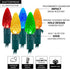 C6 2 Pack 20ft 60LED 8 Brightown LED Christmas String Lights - Battery Operated Strawberry String Lights with Timer