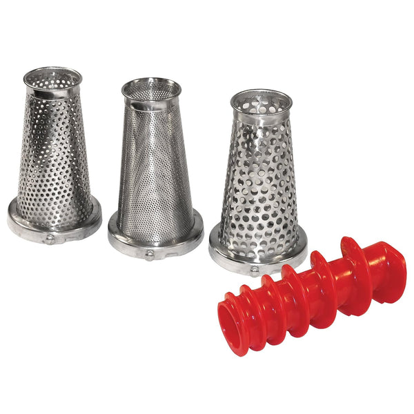 Weston 4 Piece Accessory Kit for Tomato Press and Sauce Maker, Silver
