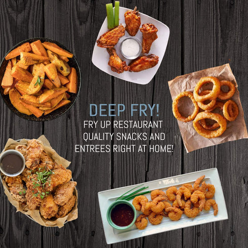 Elite Gourmet EDF-3500 Electric Immersion Deep Fryer: Removable Basket, Timer Control, Adjustable Temperature, 3.5 Quart