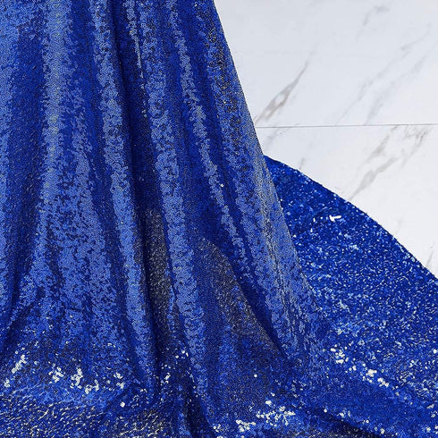 Hahuho 50x50 inch Royal Blue Square Sequin Tablecloth, Glitter Tablecloth for Bridal Shower, Birthday, Wedding, Dessert
