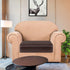 Faux Leather Waterproof Couch Cushion Covers, Elastic Sofa Slipcovers for Living Room, Chocolate (Chair Cushion)