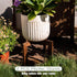 2 Pack 5-15 Inch HPC DECOR Wood Plant Stand-Mid Century Modern Planter Stands-Wooden Flower Pot Stands Riser,Low Short