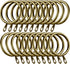 Shappy 20 Packs Metal Drapery Curtain Rings - Hanging Rings for Curtains and Rods, 30 mm Internal Diameter (Antique